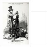 The street-seller of crockery-ware bartering for old clothes, c.1840 by English School