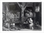 La Fumeuse, print by Jean Baptiste Patas after David Teniers the Younger, 1786-1808 by School French