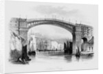View of Sunderland Bridge, 1841 by English School