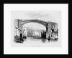 View of Sunderland Bridge, 1841 by English School