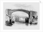 View of Sunderland Bridge, 1841 by English School