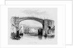 View of Sunderland Bridge, 1841 by English School