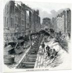 Deepening the Fleet Street Sewer, London, 1845 by English School