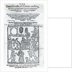 Illustration of the 'Groundworke of Conny-catching' , 1592 by English School