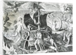 Allegory on the travels of Ferdinand Magellan, by Theodor de Bry, 16th century by Theodor de Bry
