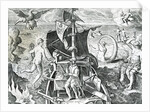 Allegory on the travels of Ferdinand Magellan, by Theodor de Bry, 16th century by Theodor de Bry