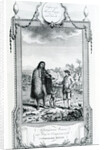 A Patagonian Woman and Boy in Company with Commodore Byron, illustration taken from Moore's Voyages and Travels, 1778 by English School