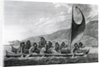 A Canoe of the Sandwich Islands, with the Rowers Masked, 1784 by John Webber