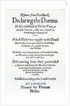 Title page 'Newes from Scotland, Declaring the Damnable life and death of Dr Fian', 1591 by English School