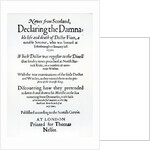 Title page 'Newes from Scotland, Declaring the Damnable life and death of Dr Fian', 1591 by English School