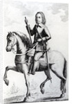 Portrait of Major General Desborough on horseback by English School
