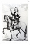 Portrait of Major General Desborough on horseback by English School