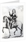 Portrait of Major General Desborough on horseback by English School