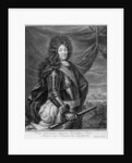 Portrait of Louis XIV engraved by Gerard Edelinck by Jean de la Haye