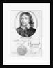 Portrait of Oliver Cromwell from an original by Peter Lely of 1653, and his seal and autographs by English School
