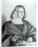 Portrait of a young man, print by Wenceslaus Hollar, 1650 by Jacopo Palma