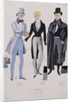 Lensky, costumes from acts I, II and III of the opera 'Eugene Onegin', 1830 by A. Lebrun