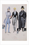 Lensky, costumes from acts I, II and III of the opera 'Eugene Onegin', 1830 by A. Lebrun