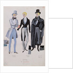 Lensky, costumes from acts I, II and III of the opera 'Eugene Onegin', 1830 by A. Lebrun