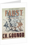Poster advertising 'Faust', opera by Charles Gounod 1875 by French School