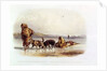 Dog Sledges of the Mandan Indians by Karl Bodmer