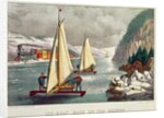 Ice-Boat Race on the Hudson by American School