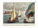 Ice-Boat Race on the Hudson by American School