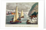 Ice-Boat Race on the Hudson by American School