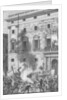 Pueblo de Barcelona Quemando Retratos de los Borbones, 1868 by Spanish School