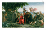 The First Landing of Christopher Columbus in America, 1862 by Dioscoro Teofilo Puebla Tolin