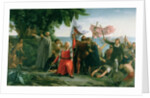 The First Landing of Christopher Columbus in America, 1862 by Dioscoro Teofilo Puebla Tolin