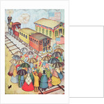 Lincoln Leaving Springfield, Illinois by Train by School American