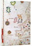 The British Isles, Iberia and Northwest Africa, detail from a world atlas, 1565 by Diego Homem
