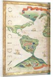 The Americas, detail from world atlas, 1565 by Diego Homem