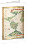 The Americas, detail from world atlas, 1565 by Diego Homem