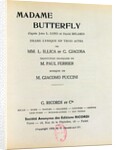 Playbill for 'Madame Butterfly' by Giacomo Puccini 1903 by French School