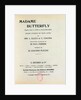 Playbill for 'Madame Butterfly' by Giacomo Puccini 1903 by French School