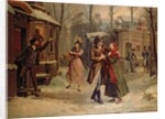 Scenery for the scene with Mimi and Rodolfo in the opera 'La Boheme' by Giacomo Puccini by Luigi Morgari