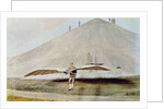 One of the many flying experiments of Otto Lilienthal from 'Scientific American' by American School