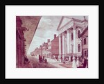 High street with the first Presbyterian Church, Philadelphia, 1799 by American School
