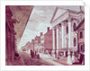 High street with the first Presbyterian Church, Philadelphia, 1799 by American School