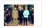 Winston Churchill President Truman and Joseph Stalin at the Potsdam Conference, July 1945 by English School