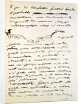 Letter by Giacomo Puccini