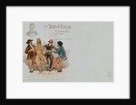 Commemorative Postcard of the opera La Boheme by Italian School