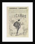 Front page of 'Le Journal Amusant', with a caricature of Don Carlos by Arjou Henri & Lafosse G Darfou