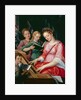 St. Cecilia Accompanied by Three Angels by Michiel I Coxie or Coxcie