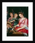 St. Cecilia Accompanied by Three Angels by Michiel I Coxie or Coxcie
