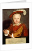 Portrait of Edward VI as a child, c.1538 by Hans Holbein the Younger
