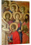 Maesta: Detail of Saints, including St. John the Baptist, 1308-11 by Duccio di Buoninsegna