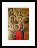 Maesta: Detail of Saints, including St. John the Baptist, 1308-11 by Duccio di Buoninsegna
